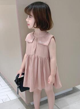 女童连衣裙夏装2023新款洋气儿童裙子女孩夏季宝宝时尚韩版公主裙