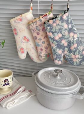 防烫手套隔热加厚硅胶厨房烤箱专用烘焙耐高温防滑防热微波炉烘培