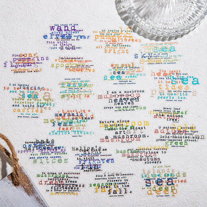 文字的狂想系贴纸包手帐装饰贴画