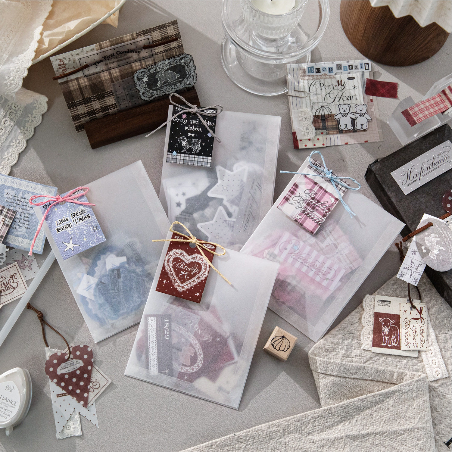 无机盐色系列贴纸包30张入 文艺英文玩偶边框手账装饰素材贴画,文具电教/文化用品/商务用品,贴纸/立体贴纸,淘宝优惠券,粉丝福利购,淘宝优惠卷