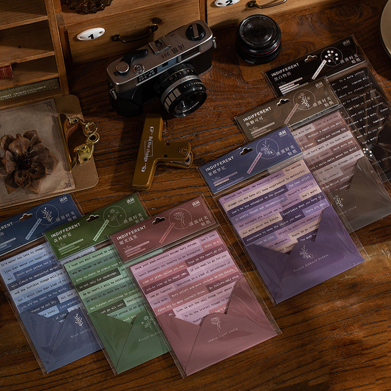 淡漠时光系列贴纸手帐装饰贴画