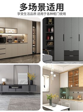 重型房门按压式反弹器隐s形柜门暗装强磁吸力免拉手碰珠自弹开门