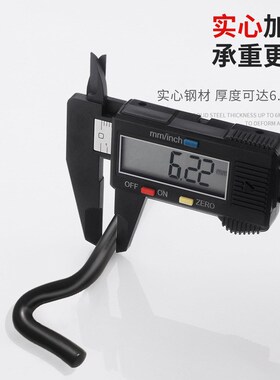 加粗不锈钢老式风钩门窗实心搭扣木窗黑色防风钩风勾挂钩插销风钩
