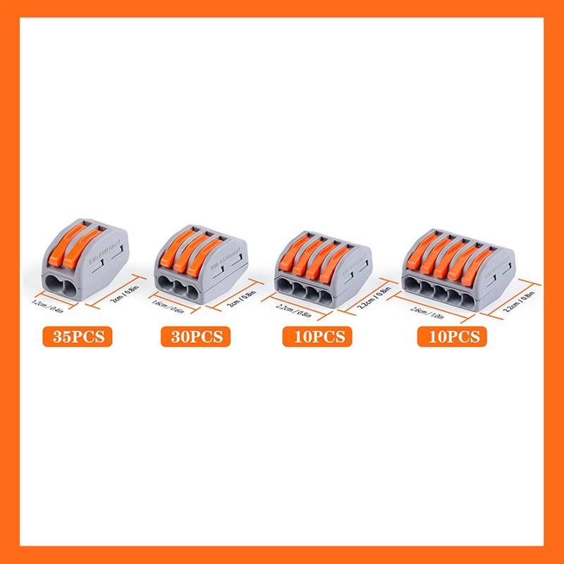 85pcs盒装PCT快速连接器/A按压电线电缆连接器2-5端口套件