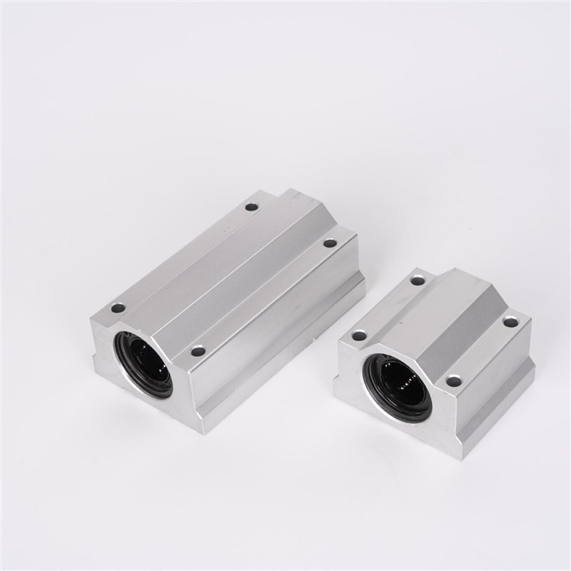 SC加长开口滑块轴承铝托滑道轨道木工滑台F套装铝合金SC25L30L35