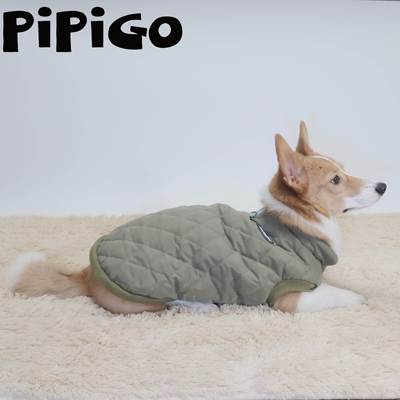 宠物狗狗保暖衣服中型犬可牵引棉衣柯基柴犬宠物马甲加厚冬屁屁狗