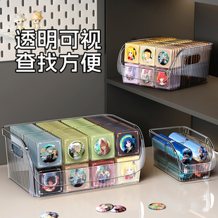 吧唧收纳盒亚克力透明带盖密封防潮徽章动漫周边谷子防尘展示盒子
