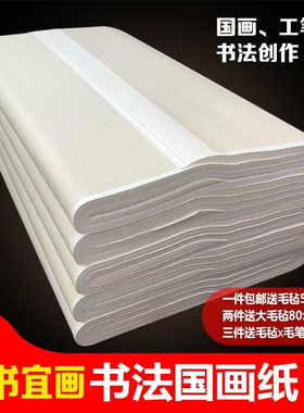 书画纸三四六尺全生书法专用半生熟作品纸国画全熟工笔画初学批发