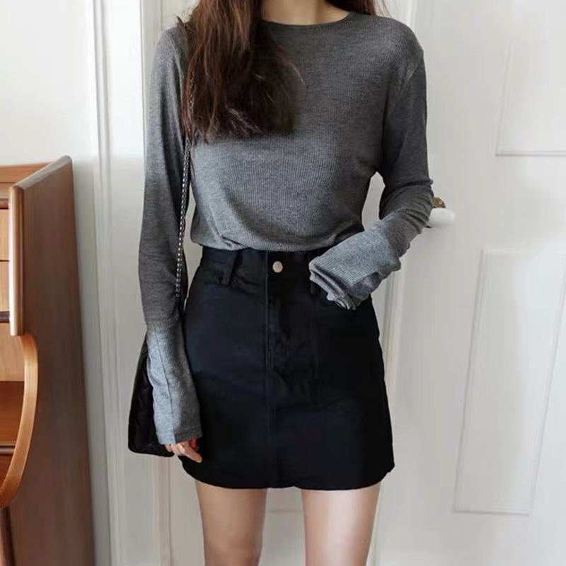 牛仔短裙女a字高腰黑色2025夏季新款韩版显瘦包臀防走光半身裙薄