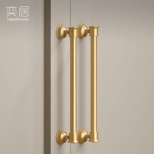 黄铜纯铜法式柜门拉手