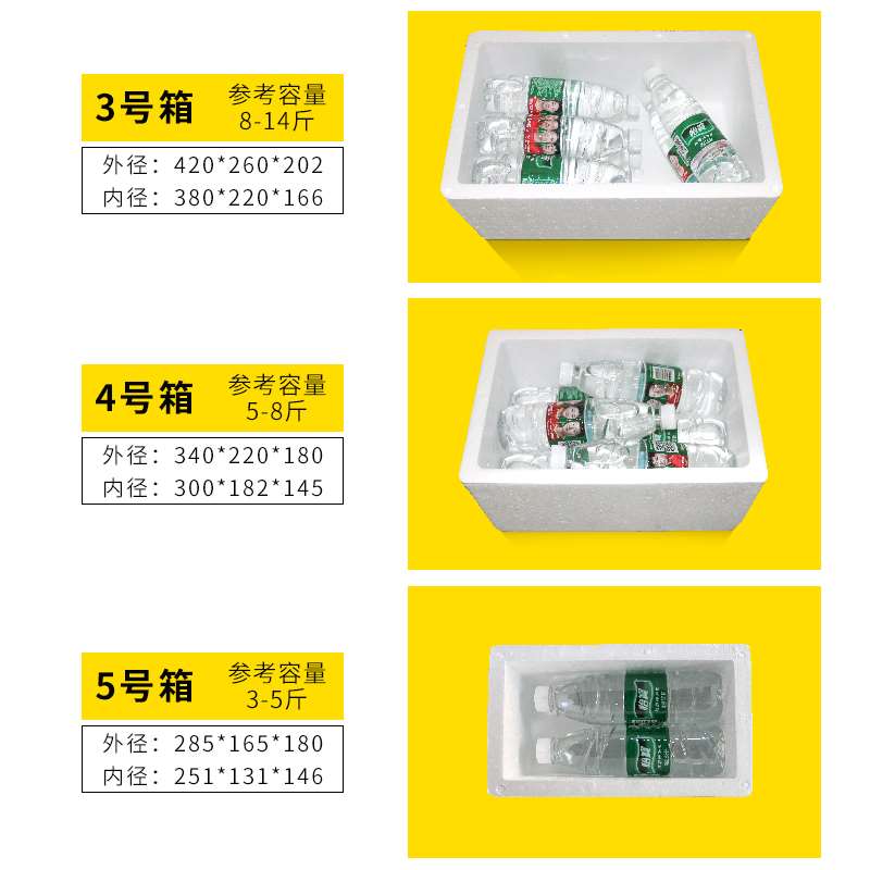 邮政3.4.5.6.7.8号水果海鲜冻品泡沫箱快递专用打包保温箱