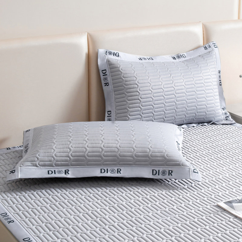 A类凉感丝乳胶枕套一对装夏季水洗冰丝枕头罩家用单人枕芯内胆套