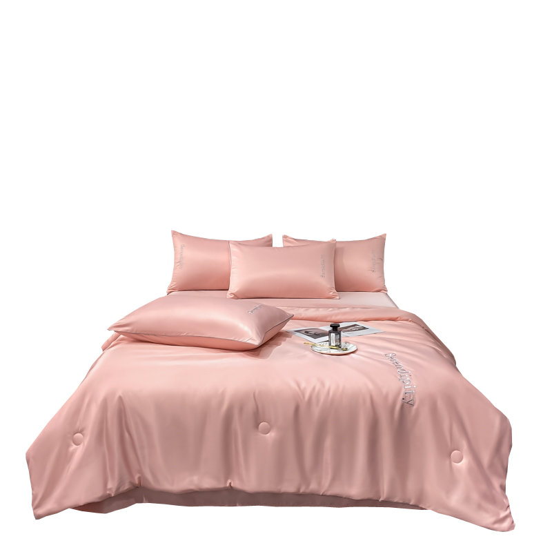 冰丝夏被空调被夏季夏天丝滑夏凉被四件套凉感学生被子可机洗薄款