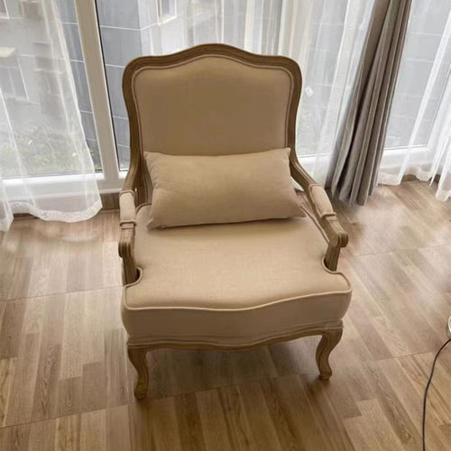 影楼单人沙发椅网红美式复古实木