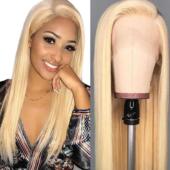613 wig blond 13x4 front hair lace straight金黄色前蕾丝头套