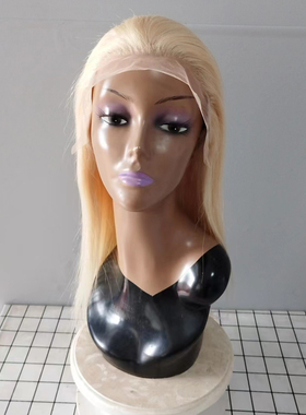 白金色假发前蕾丝真发全头金黄色613 13x4 lace front wig 长直发