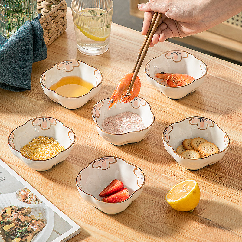 日式蘸料碟调味碟家用火锅调料碟醋碟小碟子酱料碟酱油碟小菜碟