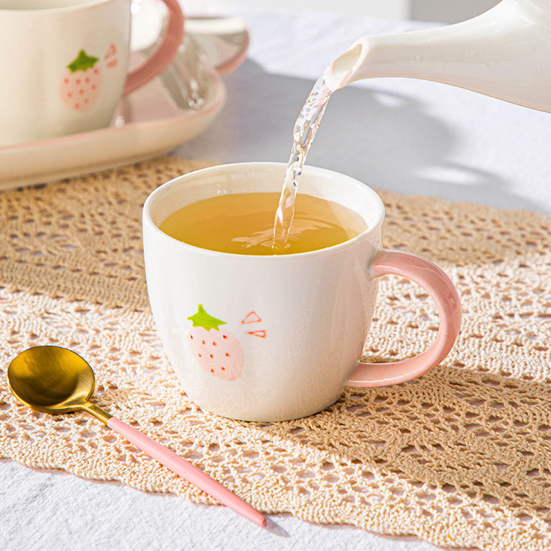 可爱陶瓷小茶杯带把主人杯耐高温喝水杯家用马克杯咖啡杯2025新款
