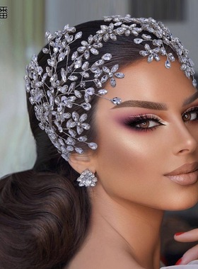 潮流高级新娘欧美头饰奢华水钻发箍婚礼宴会造型发饰品HP414