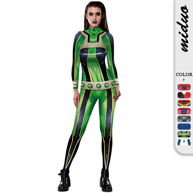 气质热卖漫威数码印花女装扮演服cosplay紧身连体裤外贸弹力裤子