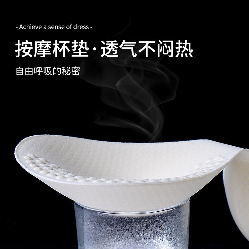 无肩带外扩型胸内衣女夏季薄款小胸聚拢显大防滑R无钢圈抹胸文胸