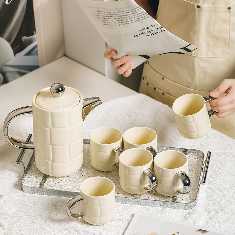 轻奢水壶套装乔迁杯具家用杯子水具家庭茶具茶杯套装茶几水杯套装