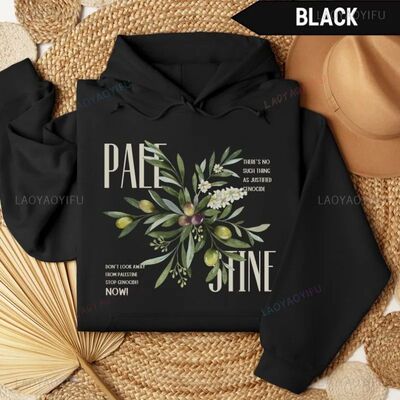Palestine Olive Woman Man Graphic Hoodie Autumn and Winter W
