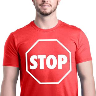Funny Stop Sign Traffic Stop Costume T-Shirt Summer Woman Ma