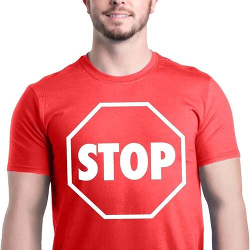 Funny Stop Sign Traffic Stop Costume T-Shirt Summer Woman Ma