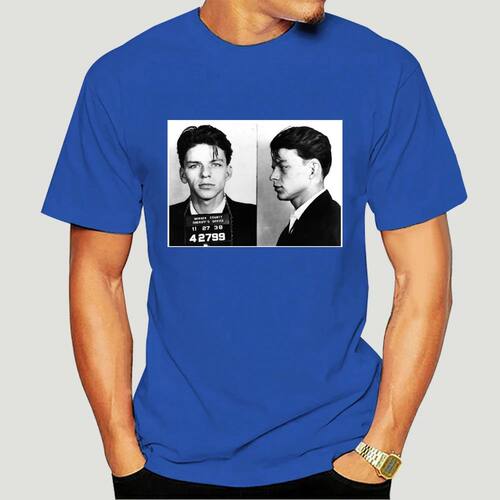 Frank Sinatra Mugshot T-Shirt - Oldskool Custom Rare Art Man