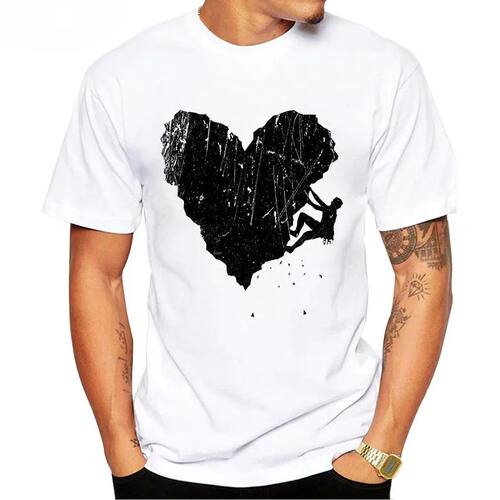 LE Pook of Love Print T Shirt New Summer Men Short Sleeve Ha