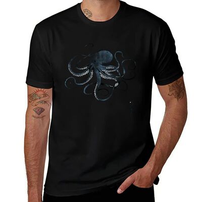 Octopus Japanese Calligraphy T-Shirt tshirts personalised vi