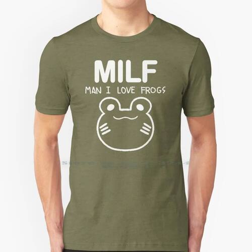 Milf Man I Love Frogs Plain 100% Cotton T Shirt Sendai Frogs