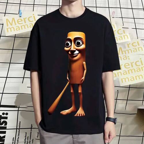 Tungtungsahur Tongtong Brother Wooden Stick Man Short Sleeve