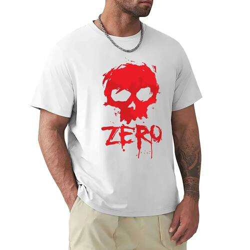 New Zero Original Skate Vintage Skull Men'S Black T-Shirt Un
