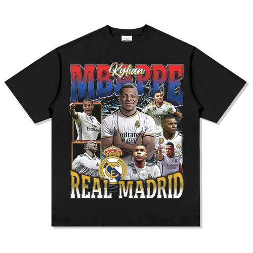 2025 Mbappe Real Madrid American Football Vintage Print Loos