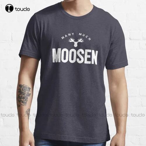 New Many Much Moosen Moose Deer Hunting T-Shirt Cotton Tee S