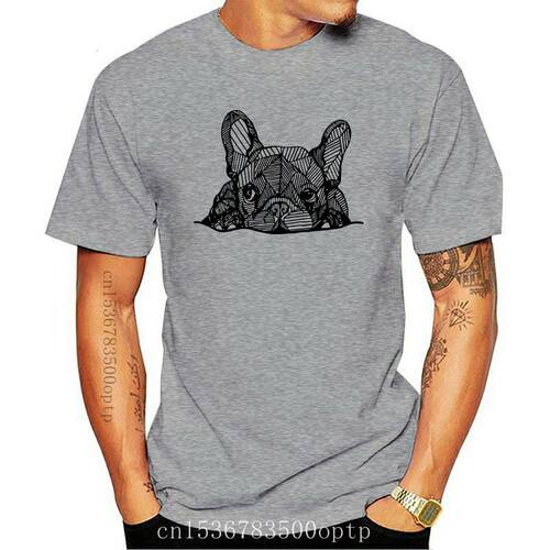 French Bulldog Puppy Dog Lover T-Shirts Men Hipster Cotton T