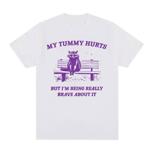 2011Hurts Funny Raccoon Graphic T Shirt Weird Meme Men Women