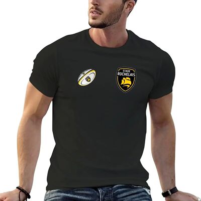 Stade Rochelais Rugby design T-Shirt black t shirts anime he