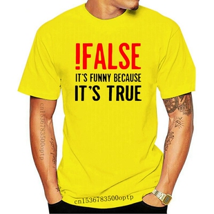 New False It's Funny Because It's True T-Shirt Programmer Qu