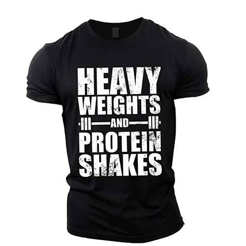 Men's Fitness Training Sports Loose T-Shirt Printed Fashion