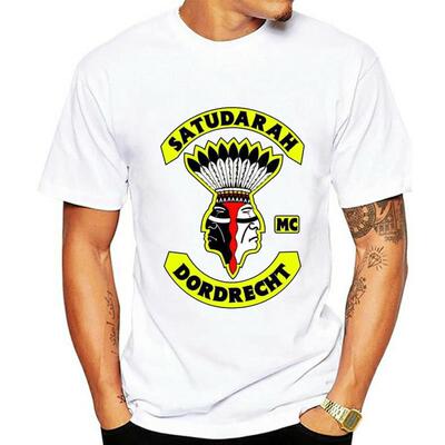 T-shirt homme adulte, Cool et imprimé, avec moto, satudaram