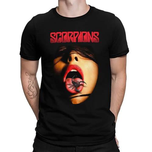 Novelty  Men T Shirt Summer Fashion Scorpions Tongue Funny T