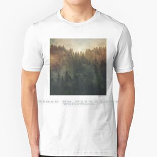 Asleep 100% Cotton T Shirt Landscape Mood Forest Mountain Ad