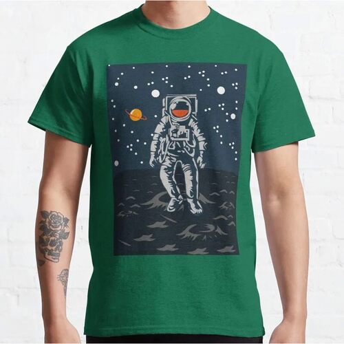 New Easily Distracted By Space 7 Classic T-Shirt Cotton Men