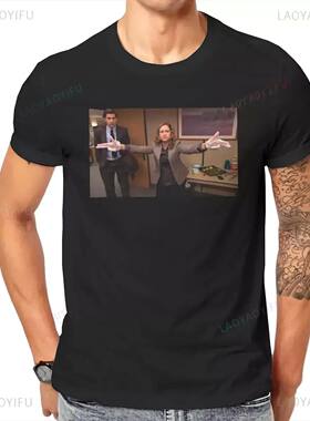 Humor Pam and Jim T-Shirt for Men The Office Halpert Big Tun