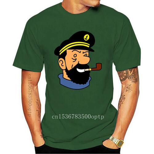 Captain Haddock Tintin Cartoon Comic T Shirt T-shirt Novelty