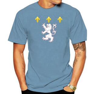 T Shirt France Lyon Lyonnais Drapeau Armoiries High Quality