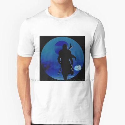 Mando Shadow Figure 100% Cotton T Shirt Mando The Blue Shado